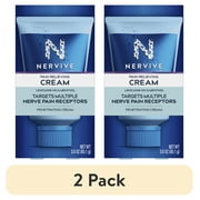 (2 pack) Nervive Topical Pain Relief Cream, Numbing Lidocaine for Nerve Pain Relief in Hands and Feet, 3 oz