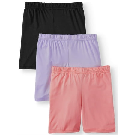 Dreamstar Solid Bike Shorts, 3-Pack (Little Girls & Big (Best Bike Shorts For Long Rides)