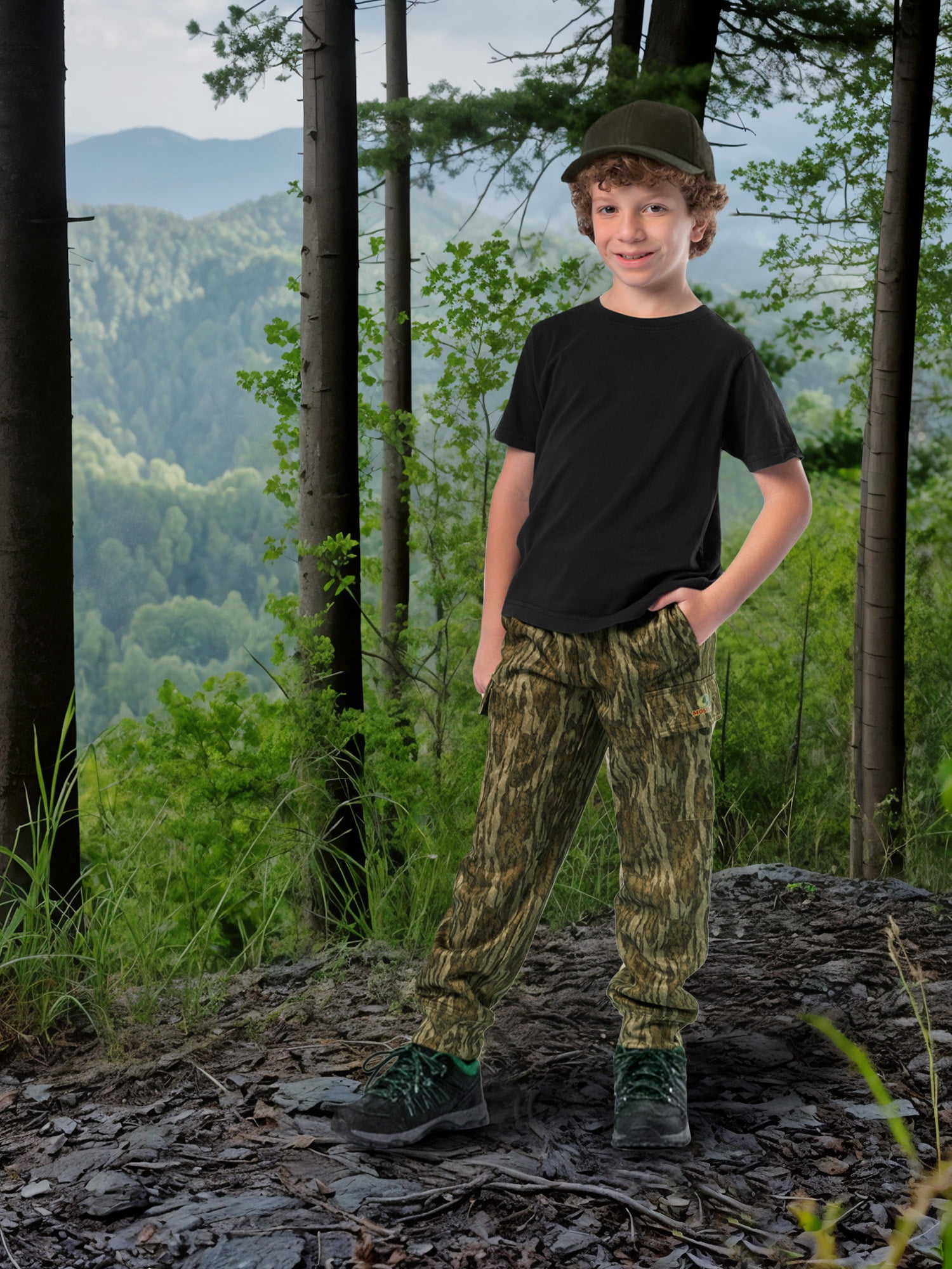 Mossy Oak Youth Cargo Jogger Pants, Sizes XS-XL