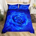 thumbnail image 2 of 2024 Rose Duvet Cover Set Romantic Rose Floral Bedding Set Microfiber Botanical Flowers Comforter Cover For Women Bedroom r, 2 of 7