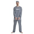 thumbnail image 4 of Adult Couples Prisoner Jail Inmate Outfit Stage Performances Roleplay Dress Up Party Daily-Wear, 4 of 6