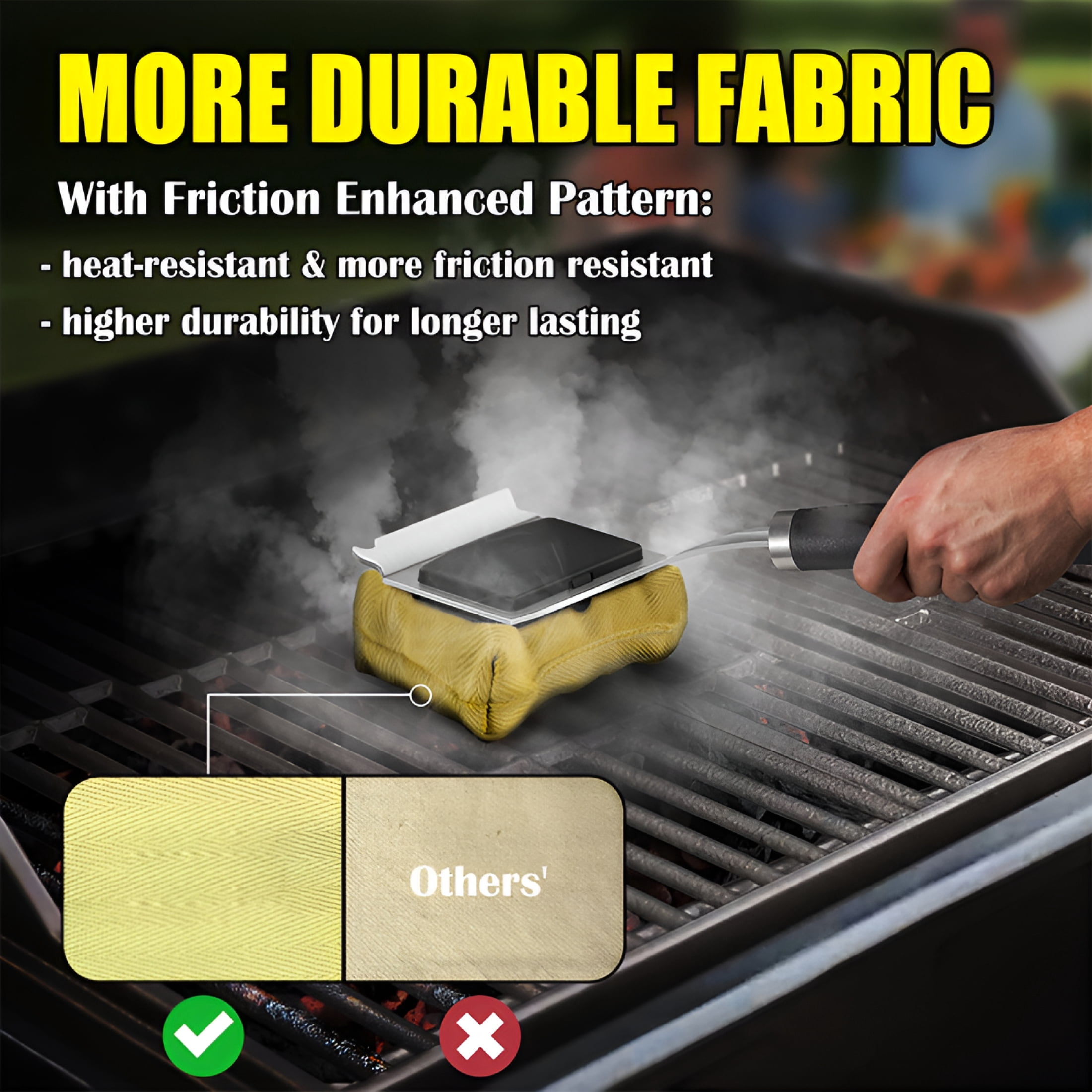 ACDANC Grill Brush Bristle Free for Outdoor Grill - Reinforced Grill Cleaner Scraper BBQ Brush - Safe BBQ Grill Cleaning Brush