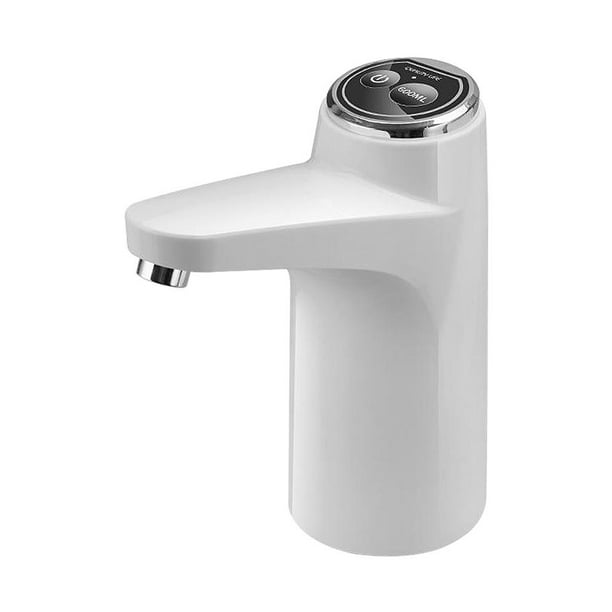 Dispensador de agua inalámbrico recargable con bomba automática para botellas y control de volumen Blanco