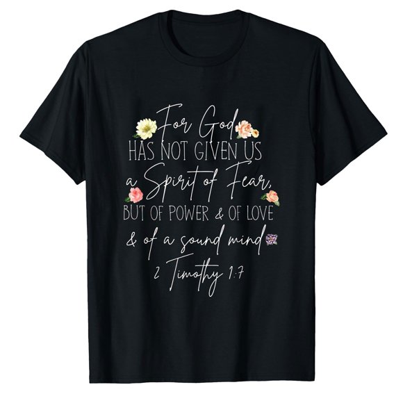 AALJY pour Dieu Ne Nous a Pas Donné un Esprit de Peur Mais de Puissance T-Shirt