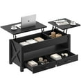 thumbnail image 5 of Greenstell Lift Top Coffee Table 47.2" with Storage Drawers and Hidden Compartment,Black, 5 of 7