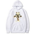 thumbnail image 1 of T-shirt à Manches Longues pour Femmes, Décontracté, Col Rond, Manches Longues, Imprimé Girafe, Chandail à Capuchon Ample, 1 of 2