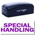 thumbnail image 1 of Large Pre-Inked Special Handling Stamp, Slim 1854, Ultra Slim Design, Impression Size 1-13/16" by 2-1/2", Up to 25,000 Impressions - Purple Ink, 1 of 10