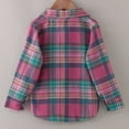 thumbnail image 3 of Gibobby Blusas De Niños Niños pequeños, niñas, manga larga, camisa a cuadros de invierno, Tops, abrigo, prendas de vestir para niños, ropa(Rosa, 18-24 Meses), 3 of 5