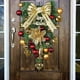 thumbnail image 2 of Decoración navideña colgante, corona decorativa para puerta, ventana, pared, ambiente festivo, dorado, 2 of 5