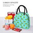 thumbnail image 5 of Salouo Frogs And Aquatic Plants for Insulated Lunch Bag for Women/Men - Leakproof Cooler Tote Bag Organizer - Reusable Lunch Box for Office Picnic Hiking Beach-One Size, 5 of 6