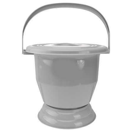 Niceauty Thickened Spittoon Grey Plastic Drop-Resistant for Home Use with Cover