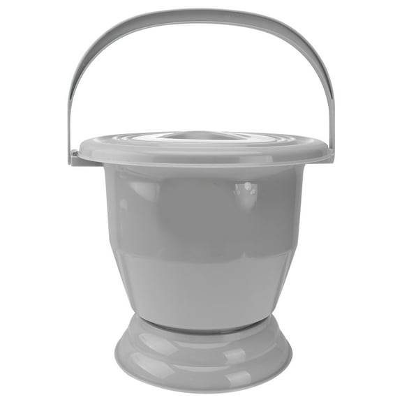 Niceauty Thickened Spittoon Grey Plastic Drop-Resistant for Home Use with Cover
