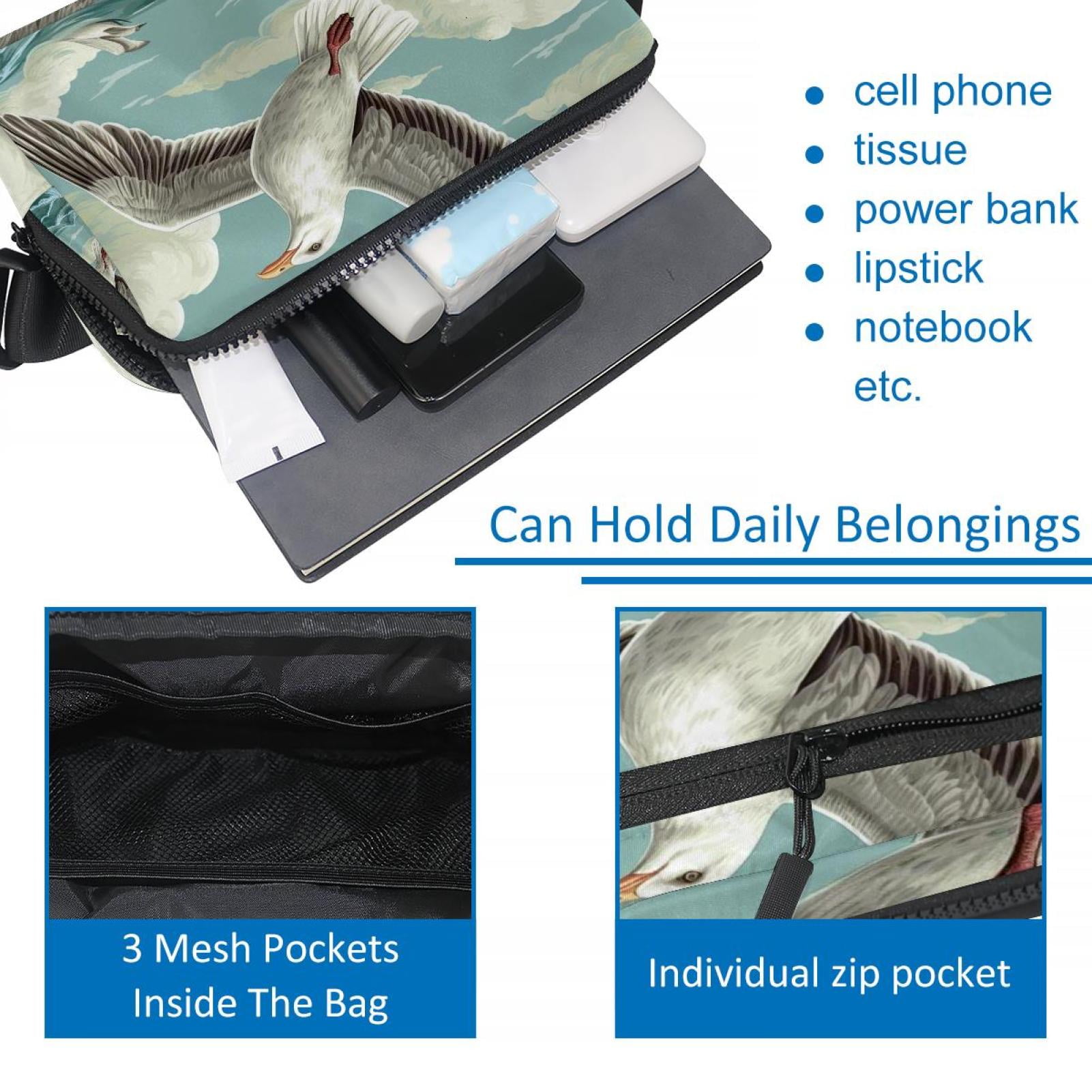 Seagull Cross Body Bag Waist Packs Fanny Pack Lightweight Adjustable Extension Strap Unisex