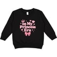 thumbnail image 2 of Inktastic Princess Era Pink Crown and Bow Design Toddler Sweatshirt, 2 of 4