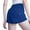 Blue, variant on Women's Fake Two-Piece Fitness Shorts Trendy Solid Color Yoga Running Drying Breathable Sports Shorts Black L