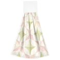 thumbnail image 7 of Yayeee Kitchen Hanging Hand Towels Set of 2 with Loop Bathroom Absorbent Tie Towel, Pastel Pink Geometric, 7 of 7