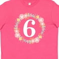 thumbnail image 4 of Inktastic 6th Birthday Floral Wreath Youth T-Shirt, 4 of 5