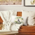 thumbnail image 4 of Monogram Letter K Throw Pillow Covers Floral 12x20 Inch, Greenery Spring Pillows Decorative Throw Pillows Pillowcase Summer Farmhouse Decor for Couch Sofa, Family Last Name Initial Pillow Case, 4 of 6