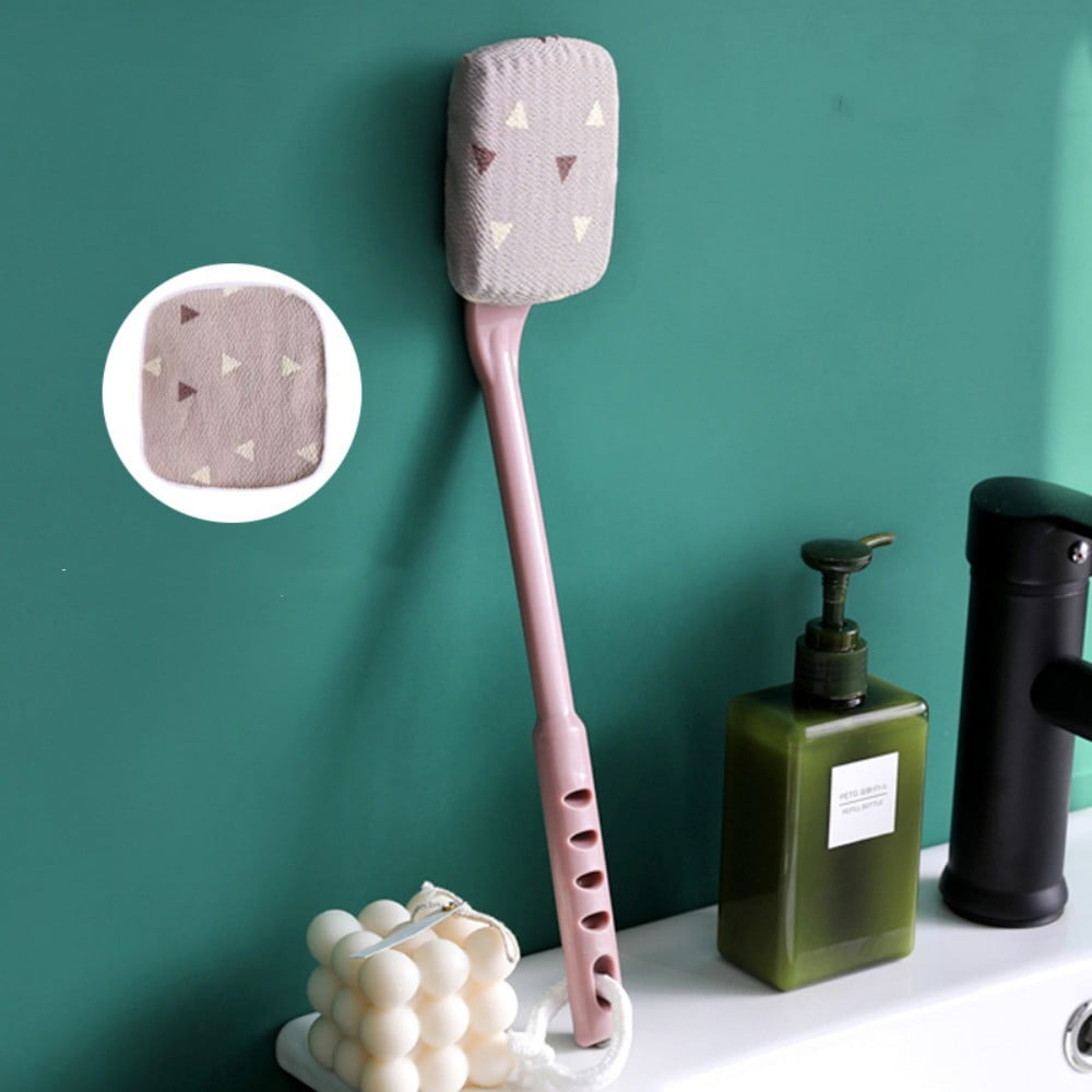 TRIANU Bath Body Brush with Long AntiSlip Curved Handle, Exfoliating