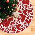 thumbnail image 5 of FMSHPON Valentine's Day Mother's Day Red Heart Love Xmas Christmas Tree Skirt Stand Mat for Holiday Party Decoration Indoor Outdoor 36 inches, 5 of 6