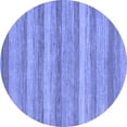 thumbnail image 1 of Ahgly Company Indoor Round Abstract Blue Modern Area Rugs, 7' Round, 1 of 4