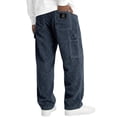 thumbnail image 3 of akafmk Men's and Big Men's Corduroy Pants Straight Leg Baggy Pants Elastic Waist Fall/Winter Casual Carpenter Pants with Pockets, Size 3XL, 3 of 6