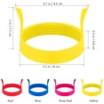 thumbnail image 4 of 4Pcs Silicone Egg Pancake Rings Egg Fry Mold Separator for Frying Cooking（Random Color,7.5cm), 4 of 9