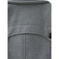 thumbnail image 5 of KVE Women's Classic Double Breasted Pea Coat Winter Mid-Long Slim Trench Coat with Belt Grey Large, 5 of 8