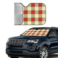 thumbnail image 4 of ZNDUO Red Retro Plaid Pattern Car SUV Windshield, Medium Size UV Rays and Heat Sun Visor Protector Foldable Sun Shade Car Windshield, 4 of 8