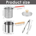 thumbnail image 2 of HLONK Deep Fryer Pot with Strainer Basket Stainless Steel Deep Frying Pot with Handle Lid Portable Oil Mini Fryer Reusable Deep Frying Oil Container Good Heat Conductivity for Frying Fish, 2 of 10