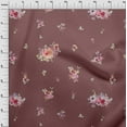 thumbnail image 4 of oneOone Polyester Lycra Dark Rose Brown Fabric Florals Sewing Fabric By The Yard Printed Diy Clothing Sewing Supplies 56 Inch Wide, 4 of 6