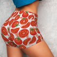 thumbnail image 4 of Xecao Tomatoes Print Workout Shorts for Women Soft Smooth Gym Yoga Scrunch Active Tennis Workout Running Shorts, 4 of 9