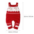 thumbnail image 2 of FELTECHELECTR 1 pieza de ropa infantil con temática navideña, suéter con estampado de alce, mono encantador, 2 of 5