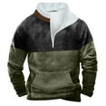thumbnail image 2 of S-5X Plus Size Sweatshirts for Men Big & Tall Fleece Lined Shirts with Front Pocket and Zipper Mock Neck Long Sleeve Color Block Pullover Sweatshirt, 2 of 3