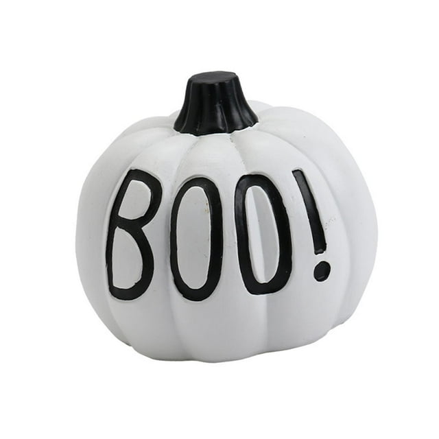 Estatuilla de Calabaza Macarena Adorno Decorativo de Resina Halloween Marfil