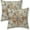 Burnt Orange and Blue, variant on Merry-XMAS 18" x 18" Farmhouse Black Polyester Linen Decorative Pillow Case, (2 Count)