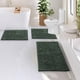 thumbnail image 2 of Juego de alfombras de baño Hearth & Harbor Chenille, antideslizantes, color verde cazador, 2 of 8