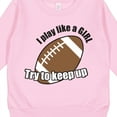 thumbnail image 3 of Inktastic Football Like a Girl Toddler Sweatshirt, 3 of 4