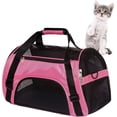 thumbnail image 3 of Pet Carrier Cat Cattier Soft-Sided Carriers for Small Medium Cats Dogs Puppies Pet Carrier Airline Approved Cat Dog Pet Travel Carrier, Pink, 3 of 7