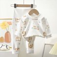 thumbnail image 2 of TOWED22 Toddler Boys Pajamas 2 Pieces Long Sleeve Top and Pants Set Cotton Print Pjs Sleepwear Jammies Fall Winter 6-12 Months 12-24 Months 2t 3t 4t 5t 6t 7t 8t 9t Children,Orange,3-6 M, 2 of 4