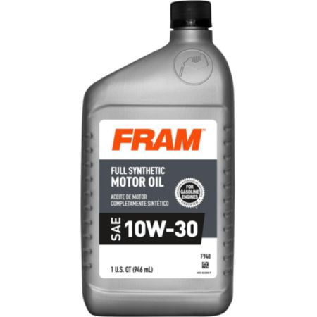 FRAM Full Synthetic 10W30 Motor Oil 1 Quart