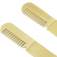 thumbnail image 2 of BIMZUC 2pcs Slant Pointed Tweezer Comb Stainless Steel High Hardness Double Headed Tweezer Comb Golden (4.33 inches / 11.00 cm), 2 of 9