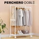 thumbnail image 2 of Perchero Rack Organizador Para Ropa Doble Kimhi Con Ruedas Portátil Perchero Para Colgar Ropa Con Estante De Almacenamiento Inferior Perchero Móvil Vertical, 2 of 5