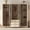 Natural + Plywood, variant on 6-Doors Wooden Wardrobe Storage for Bedroom, with Big Drawers, Natural