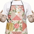 thumbnail image 2 of Pioneer Flower Floral Print Pattern Apron-Garden Aprons for Women with Pockets-Cotton Linen Waterproof Kitchen Cooking Gardening Aprons Adjustable for Kitchen,Cooking,BBQ and Salon 33x27 Inch, 2 of 7
