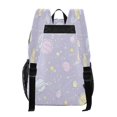 thumbnail image 3 of PVC Transparent Backpacks Clear Backpack for Travel and Outings Pastel Purple Planets and Stars, 3 of 7