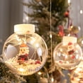 thumbnail image 2 of Cortina de luces con forma de bola de los deseos de Papá Noel, muñeco de nieve de Navidad, bola circular, alambre de cobre, alambre de cuero, decoración, luz intermitente, 2 of 5