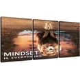 thumbnail image 1 of Mindset is Everything Wall Art Lion Inspirational Canvas Wall Art Posters Prints 3 Pieces Motivational Quote Painting for Office Home Bedroom Decor Framed Ready to Hang [36''''W x 16''''H], 1 of 6