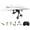 2Battery, variant on RC Paper Airplane Kit, Electric Motorized Power Module Easy to Fly, 2.4GHz Remote Control Plane with Dual Propellers, DIY STEM Outdoor Glider Toy Gift for Kids Boys(3Battery)
