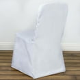 thumbnail image 2 of Efavormart 50pcs White Square Top Polyester Banquet Chair Cover Dinning Event Slipcover For Wedding Party Banquet Catering, 2 of 11